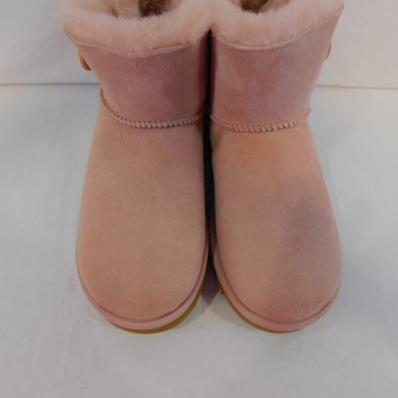Ugg Bailey Button II Suede Water Resistant Pink Boots Size 6 Women New - Picture 4 of 10
